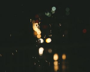 Preview wallpaper drops, glare, blurred, dark