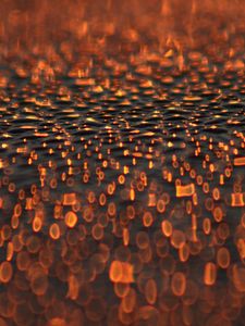 Preview wallpaper drops, glare, bokeh, macro, orange