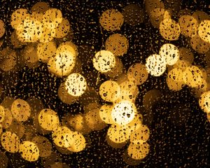 Preview wallpaper drops, glare, bokeh, moisture, light, glass, rain