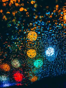 Preview wallpaper drops, glare, colorful