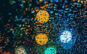 Preview wallpaper drops, glare, colorful