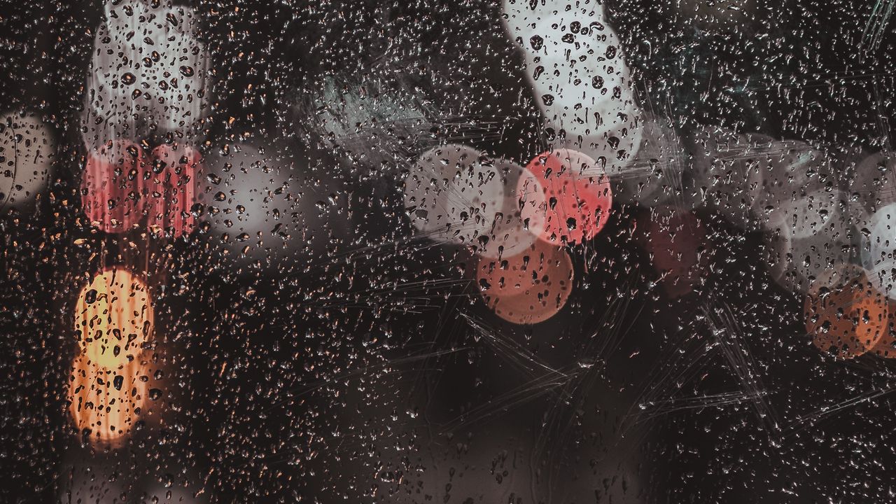 Wallpaper drops, glare, glass, rain