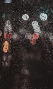 Preview wallpaper drops, glare, glass, rain