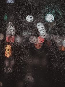 Preview wallpaper drops, glare, glass, rain