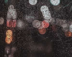 Preview wallpaper drops, glare, glass, rain
