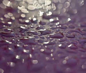 Preview wallpaper drops, glare, textures, purple, macro