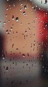 Preview wallpaper drops, glass, blurred, rain