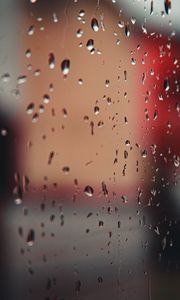 Preview wallpaper drops, glass, blurred, rain