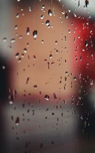 Preview wallpaper drops, glass, blurred, rain