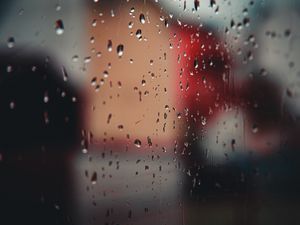 Preview wallpaper drops, glass, blurred, rain