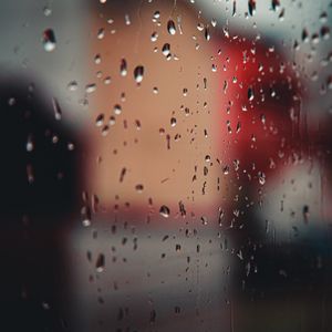 Preview wallpaper drops, glass, blurred, rain