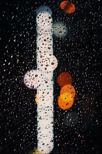 Preview wallpaper drops, glass, bokeh, lights, rain, wet