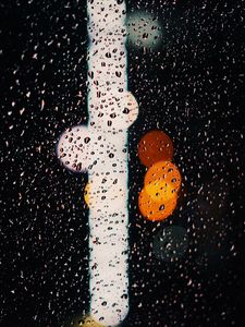 Preview wallpaper drops, glass, bokeh, lights, rain, wet