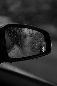 Preview wallpaper drops, glass, bw, mirror, car