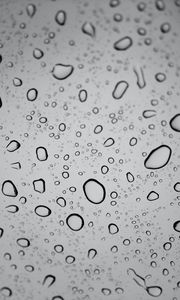 Preview wallpaper drops, glass, bw, wet