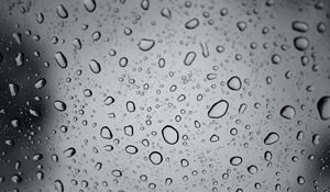 Preview wallpaper drops, glass, bw, wet