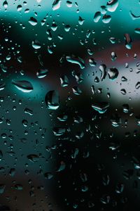 Preview wallpaper drops, glass, close-up, surface, dark