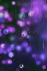 Preview wallpaper drops, glass, glare, purple