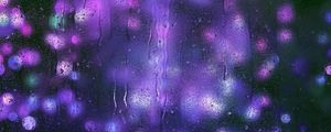 Preview wallpaper drops, glass, glare, purple
