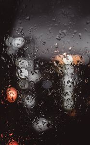 Preview wallpaper drops, glass, glare, light, close-up