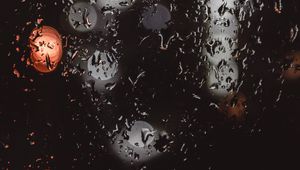 Preview wallpaper drops, glass, glare, light, close-up