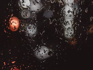 Preview wallpaper drops, glass, glare, light, close-up