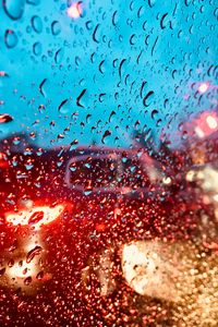 Preview wallpaper drops, glass, light, glare, blur, surface
