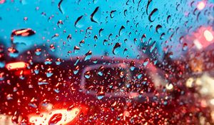 Preview wallpaper drops, glass, light, glare, blur, surface