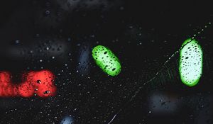 Preview wallpaper drops, glass, lights, blur