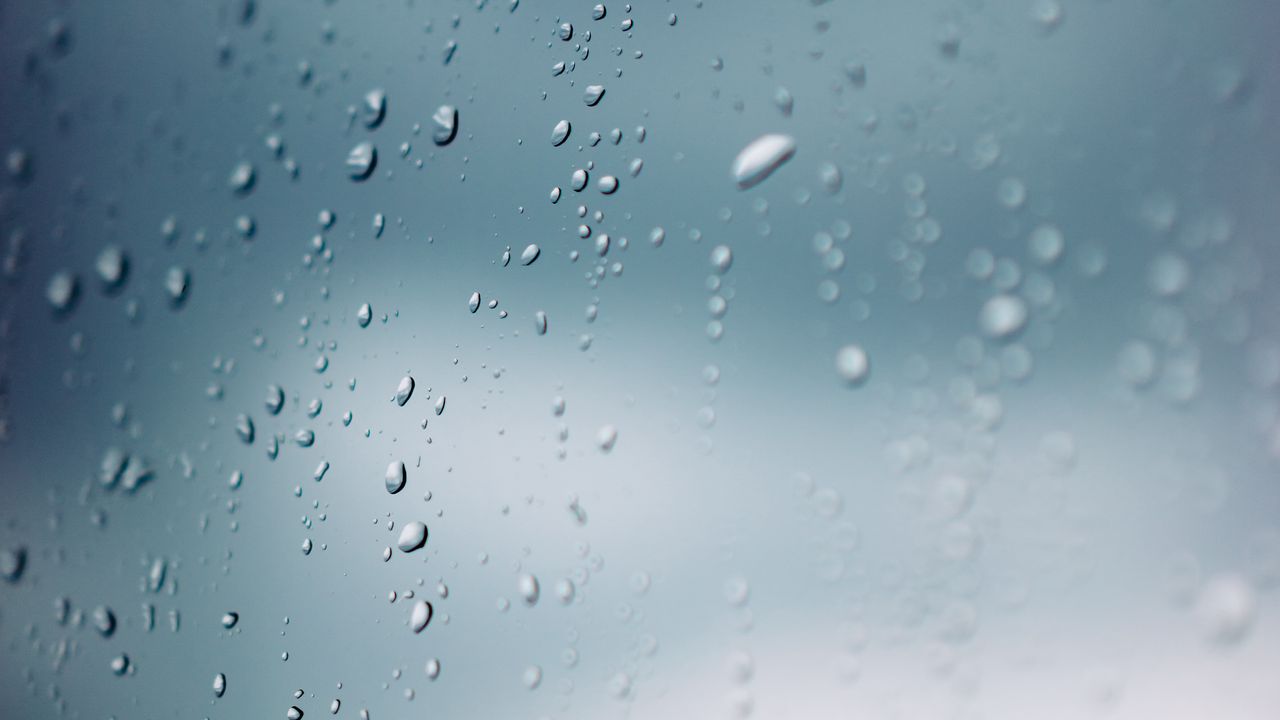 Wallpaper drops, glass, macro, rain, blur