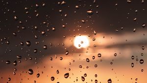 Preview wallpaper drops, glass, macro, surface, wet