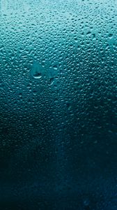 Preview wallpaper drops, glass, macro, wet, blue
