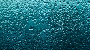 Preview wallpaper drops, glass, macro, wet, blue