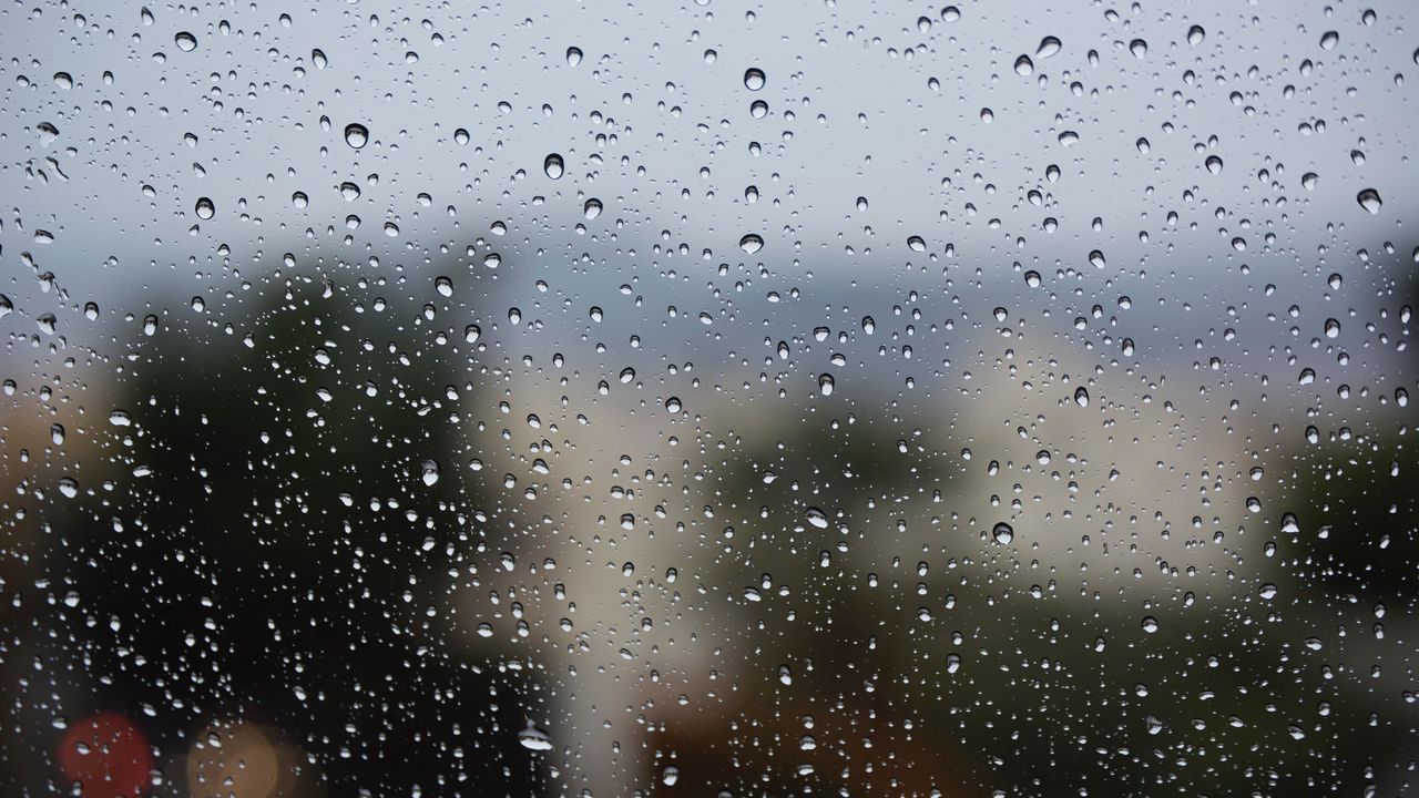 Wallpaper drops, glass, rain, surface