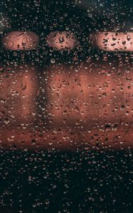 Preview wallpaper drops, glass, rain, moisture