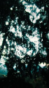 Preview wallpaper drops, glass, rain, window, blur