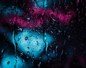 Preview wallpaper drops, glass, rain, moisture, surface, dark