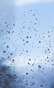 Preview wallpaper drops, glass, rain, wet, blur, window