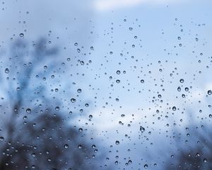 Preview wallpaper drops, glass, rain, wet, blur, window