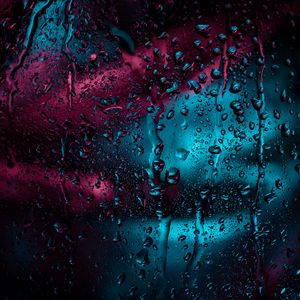 Preview wallpaper drops, glass, rain, moisture, window, surface, dark