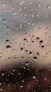 Preview wallpaper drops, glass, rain, window, moisture, blur