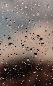 Preview wallpaper drops, glass, rain, window, moisture, blur