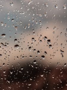 Preview wallpaper drops, glass, rain, window, moisture, blur