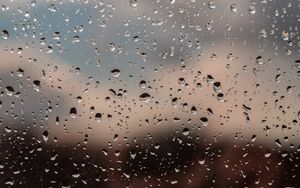 Preview wallpaper drops, glass, rain, window, moisture, blur