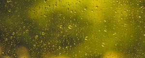 Preview wallpaper drops, glass, surface, yellow