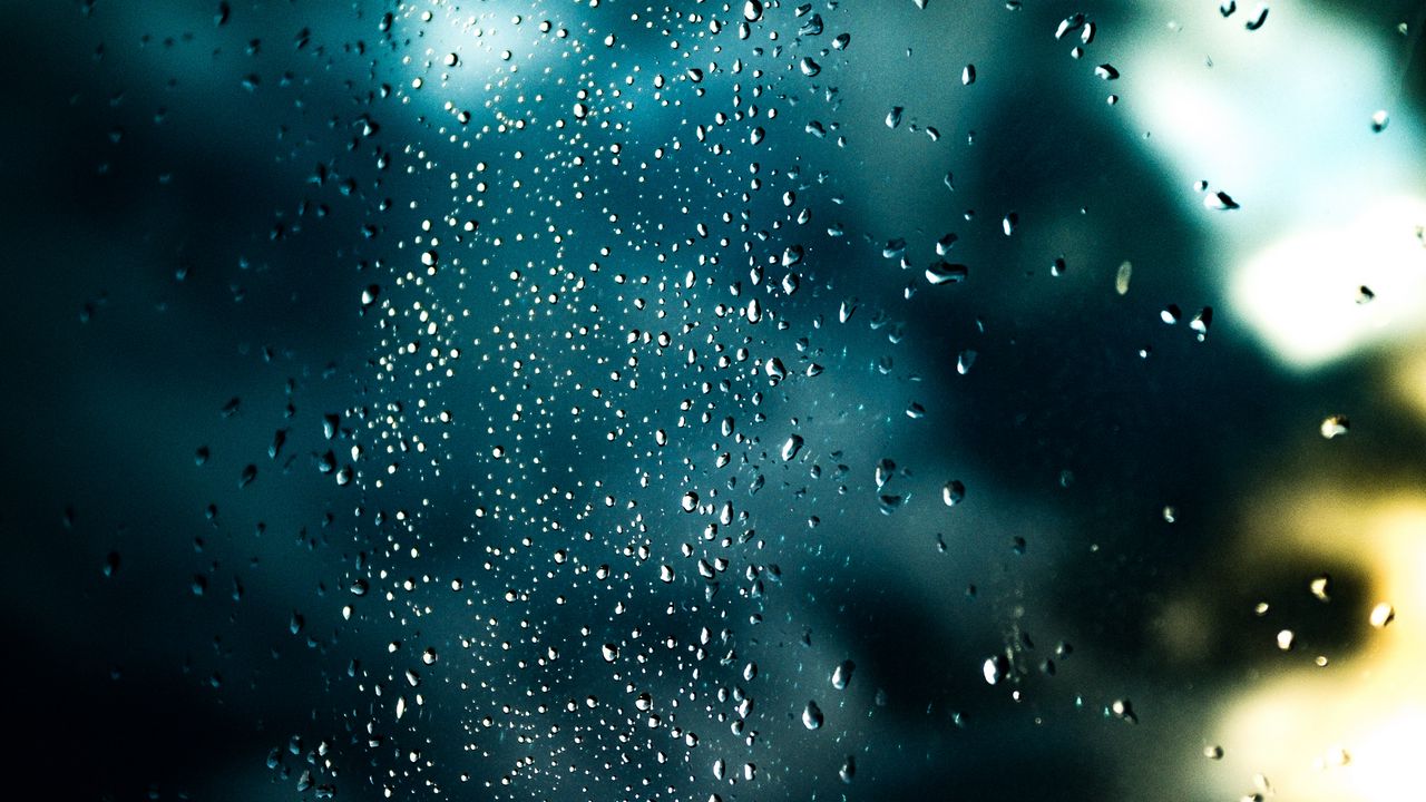 Wallpaper drops, glass, surface, wet
