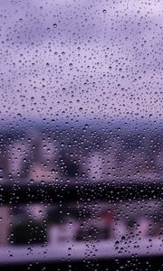Preview wallpaper drops, glass, surface, macro, wet, purple