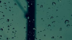 Preview wallpaper drops, glass, water, silhouette, blur