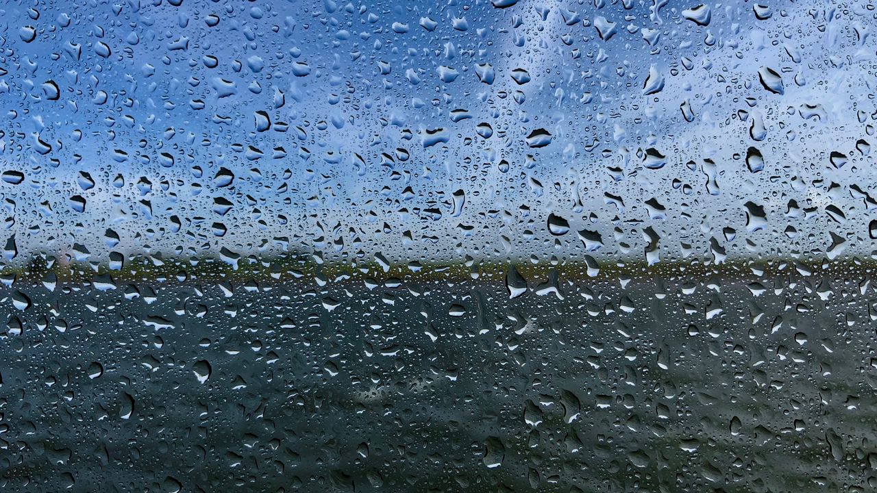 Wallpaper drops, glass, wet, surface, blur