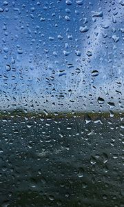 Preview wallpaper drops, glass, wet, surface, blur